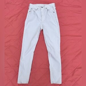rag & bone White Straight Leg Jeans